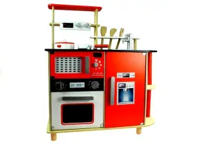 Drevená detská kuchynka Žofia červená