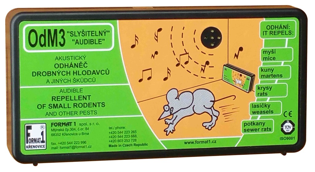 Odpudzovač myší, potkanov a kún OdM3 bez regulácie hlasitosti