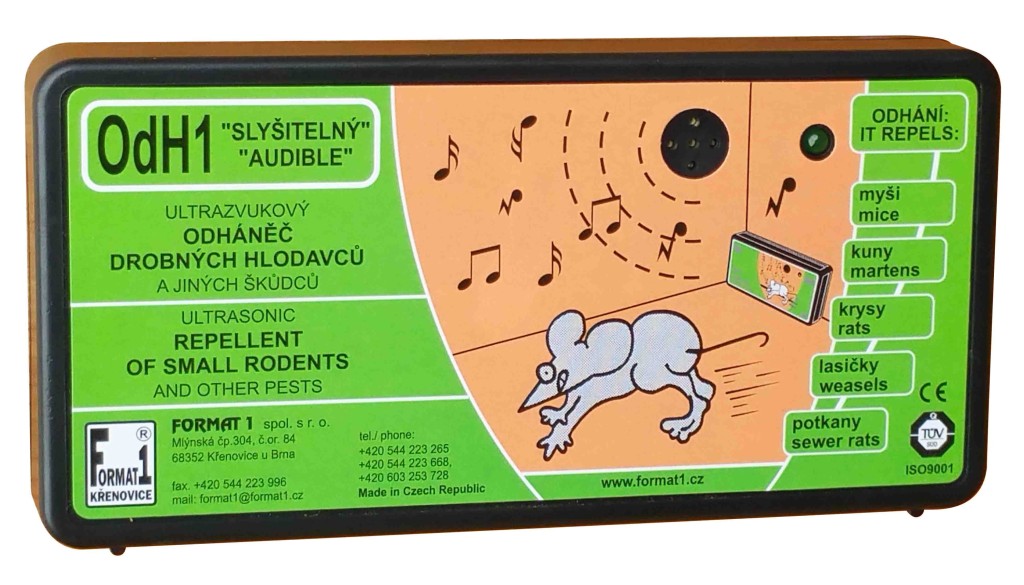 Odpudzovač myší, potkanov a kún OdH1 počuteľný