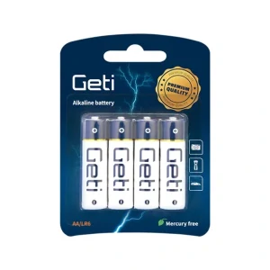 Batéria AA (R6) alkalická Geti 4ks 