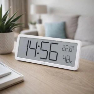 Hodiny s LCD displejom a budíkom HC18