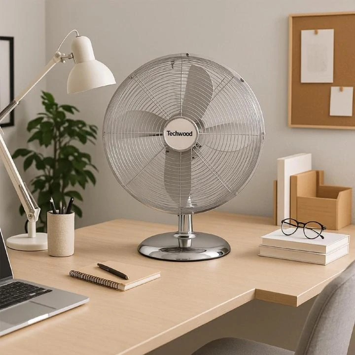 Kovový stolný ventilátor, 30 cm, 45 W TVI-335