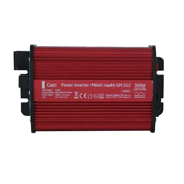 Menič napätia GETI GPI 312 12V/230V 300W USB 