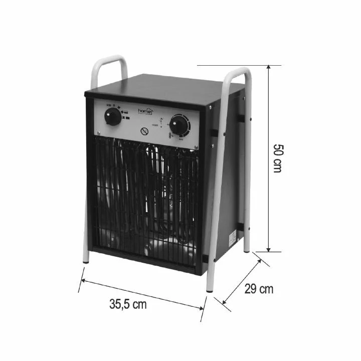 Prenosný ventilátorový ohrievač, 400 V / 9 kW FKI9