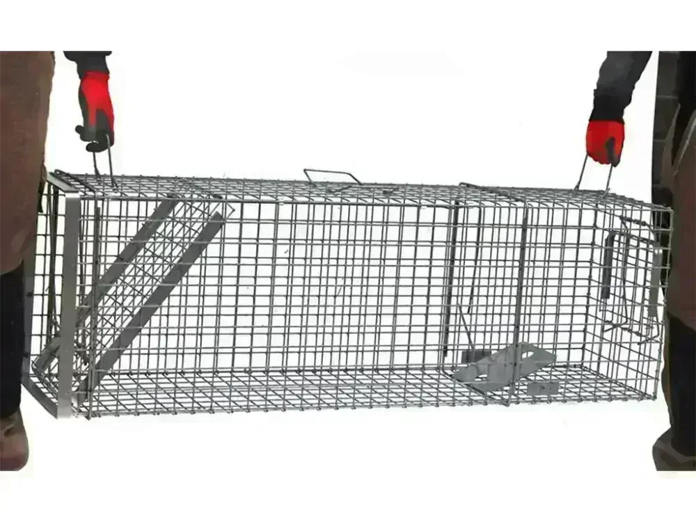 Profesionálna odchytová pasca na líšky, kuny, vydry a mačky 120x34x42