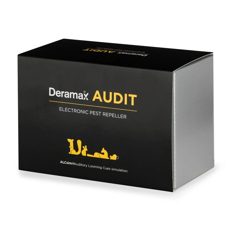 Deramax®-Audit.  Ultrazvukový odpudzovač kún a hlodavcov II. generácia s ALCsim®
