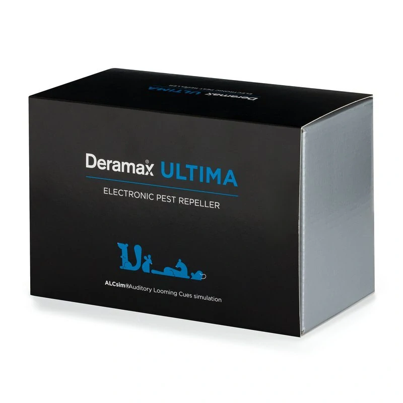 Deramax®-Ultima. Ultrazvukový odpudzovač kún a hlodavcov II. generácia s ALCsim®
