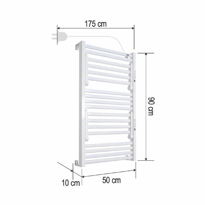 Nástenný elektrický sušiak uterákov a bielizne, biely, 150 W FKTW345W