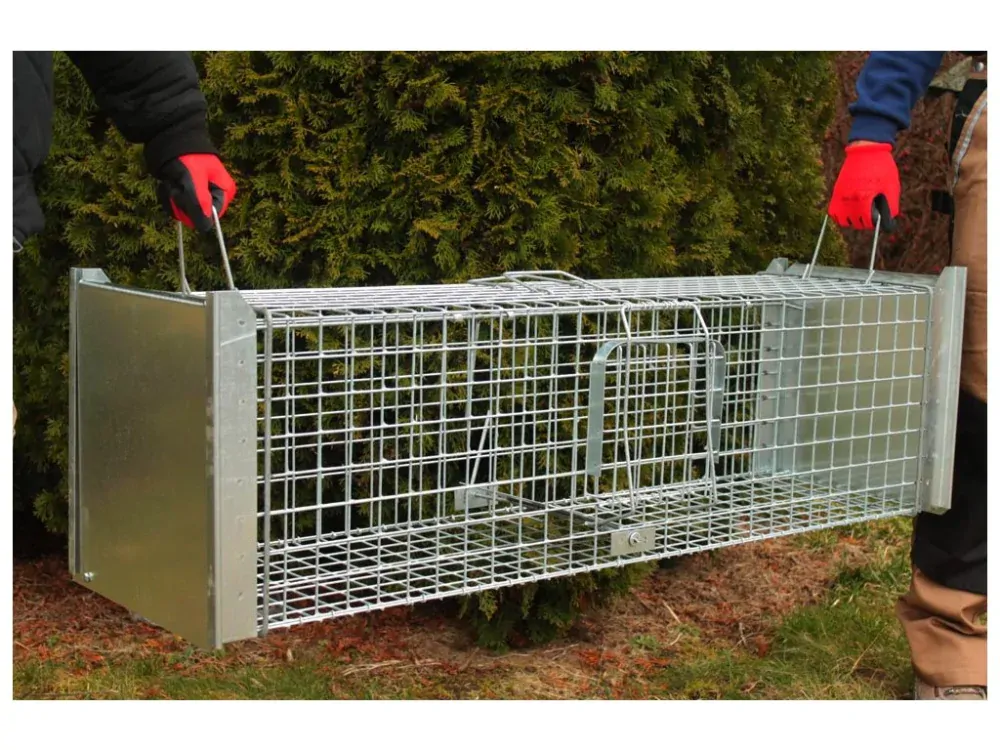 Profesionálna odchytová pasca na líšky, kuny, vydry a mačky 130x34x34V2